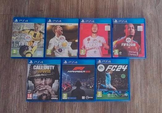 PS4 Games Collectie - FIFA 20 2x,18,17 Call of Duty, F1, Spelcomputers en Games, Games | Overige, Gebruikt, Sport, 1 speler, Vanaf 3 jaar
