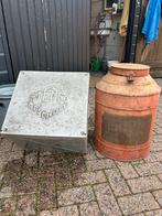Oude Koffiebus & Metalen Doos - Curiosa & Brocante Set, Antiek en Kunst, Curiosa en Brocante, Ophalen