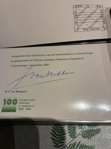 PTT 100 Jaar Telefonie Nederland - Gestempeld beschikbaar voor biedingen
