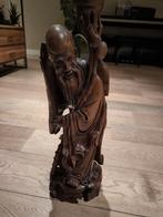 Shou Xing houten beeld snijwerk, Antiek en Kunst, Ophalen