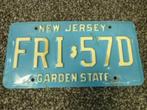 Kentekenplaat licenseplate New Jersey Garden State Blue 1 US, Verzenden, Gebruikt, Auto's