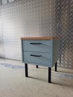 Uniek fjord groen nachtkastje - maatwerk, Ophalen, Minder dan 45 cm, Nieuw, Minder dan 55 cm