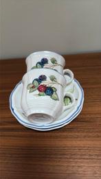 2 kop en schotels Cottage Villeroy en Boch, Huis en Inrichting, Keuken | Servies, Ophalen of Verzenden, Zo goed als nieuw, Overige stijlen