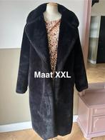 Zwarte Bontjas XXL - Carnaval!, Ophalen of Verzenden, Zo goed als nieuw, Maat 46/48 (XL) of groter