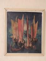 Litho van boten, Antiek en Kunst, Kunst | Schilderijen | Klassiek, Ophalen of Verzenden