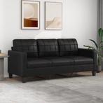Driezitsbank - 180 - cm - kunstleer - zwart, Variato store, Zwart, 2441EA, Ophalen of Verzenden