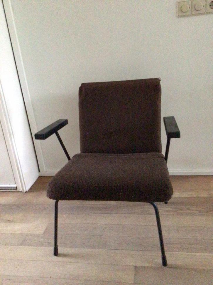Fauteuil 1407 door Wim Rietveld, Huis en Inrichting, Fauteuils, Gebruikt, Metaal, 50 tot 75 cm, Minder dan 75 cm, Ophalen