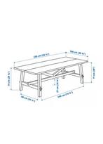 Ikea Möckelby eettafel + bank massief eikenhout, Huis en Inrichting, Tafels | Eettafels, Ophalen, Gebruikt, 100 tot 150 cm, Eikenhout