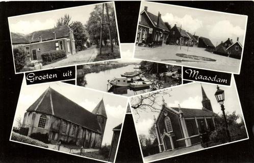 Groeten uit Maasdam - 5 afb dorp - 1982 gelopen, Verzamelen, Ansichtkaarten | Nederland, Gelopen, Overijssel, 1980 tot heden, Ophalen of Verzenden