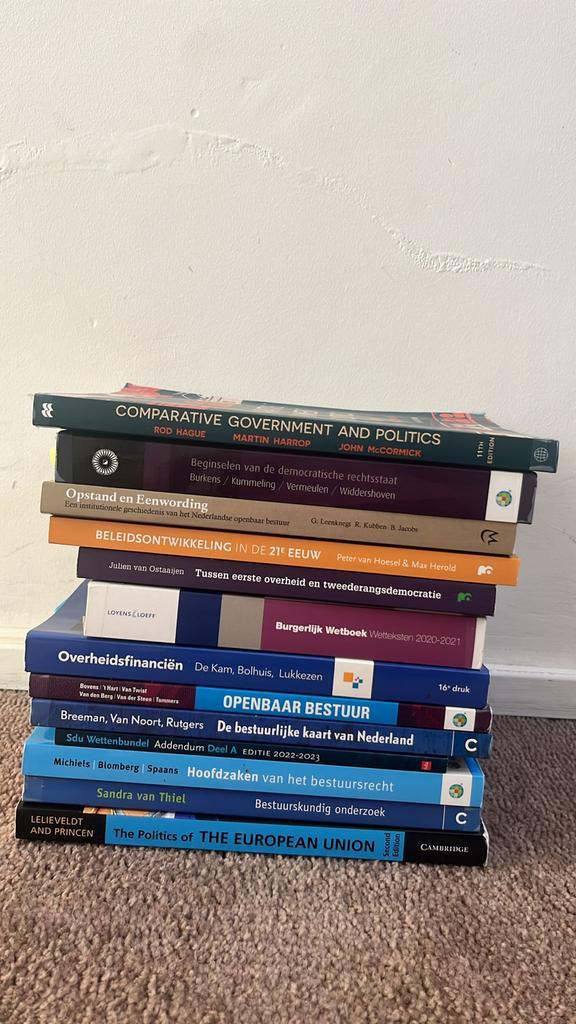 Studieboeken Bestuurskunde/Politicologie - Uni, Boeken, Studieboeken en Cursussen, Zo goed als nieuw, WO, Ophalen of Verzenden