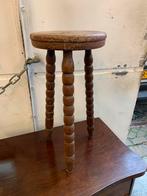 Kruk vintage Franse houten kruk met getorste gedraaide poten, Ophalen of Verzenden, Zo goed als nieuw, Hout