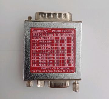 UnimacFly DB-15  VGA adapter met DIP-switches  beschikbaar voor biedingen