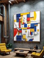 XXL Glasschilderij | ART: LEGO x Piet Mondriaan - 6 sizes, Antiek en Kunst, Verzenden