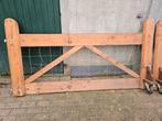 Houten Hek voor Oprit/Dierenweide, Ophalen, Met poort, Gebruikt, Tuinhek
