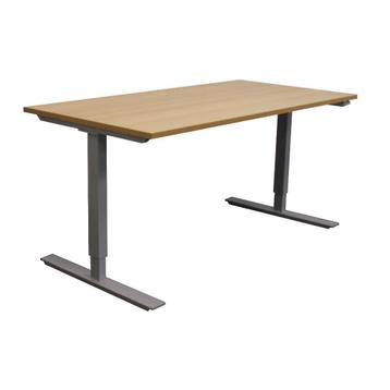 Zit Sta Slingerbureau Zilvergrijs Beuken B160xD80 beschikbaar voor biedingen