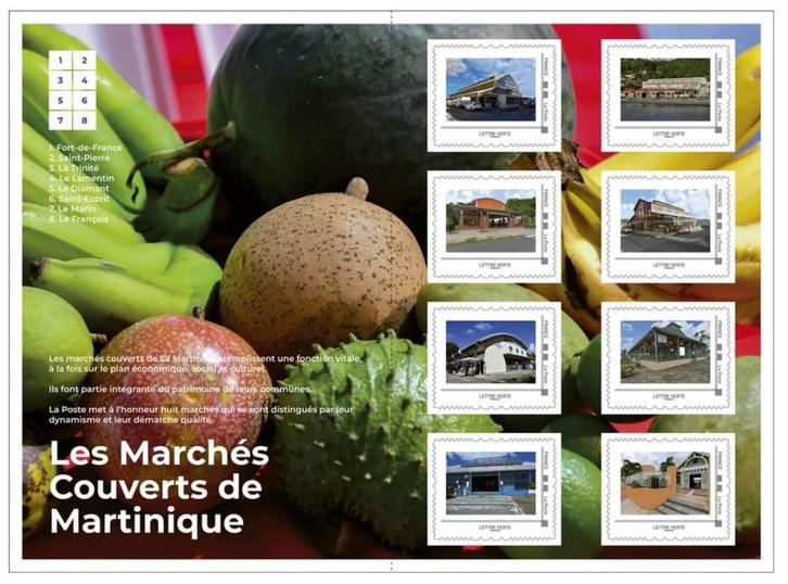 Jaar 2024 Collector Les marchés couverts de Martinique., Postzegels en Munten, Postzegels | Europa | Frankrijk, Postfris, Ophalen of Verzenden