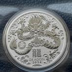 2024 Lunar 3 Dragon Privy Dragon 1 oz zilver, Postzegels en Munten, Munten | Oceanië, Zilver, Verzenden