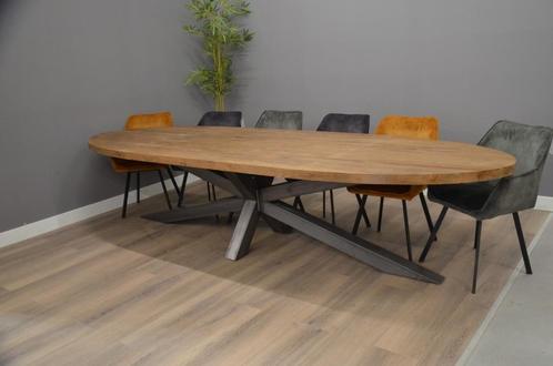 teak houten ovale tafel 350 cm, Huis en Inrichting, Tafels | Eettafels, Nieuw, 100 tot 150 cm, 200 cm of meer, Vijf personen of meer