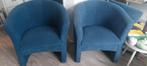 Twee mooie blauwe fauteuils/ stoelen, Huis en Inrichting, Fauteuils, Ophalen of Verzenden, 75 tot 100 cm, Zo goed als nieuw, 50 tot 75 cm
