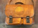 Vintage Leren Schooltas / Aktetas - Ruiter - Uniek Patina, Sieraden, Tassen en Uiterlijk, Tassen | Schooltassen, Bruin, Aktetas of Boekentas