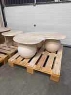 Travertin Salontafel - Sculpted Pebble Edition, Overige materialen, 100 tot 150 cm, Ophalen of Verzenden, Zo goed als nieuw