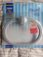 Handdoekring ovaal 12x18 cm Tiger plastics, Huis en Inrichting, Ophalen of Verzenden, Nieuw, Wit, Overige typen