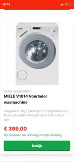 Miele V1814 voorlader (7kg) - 1400tpm, Ophalen, Zo goed als nieuw, 85 tot 90 cm, 1200 tot 1600 toeren