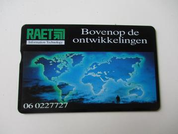 telefoonkaart  Raet. Boven op de ontwikkelingen beschikbaar voor biedingen