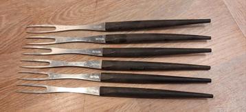 Vintage Le Creuset vorkjes, 6 stuks, jaren 70 beschikbaar voor biedingen