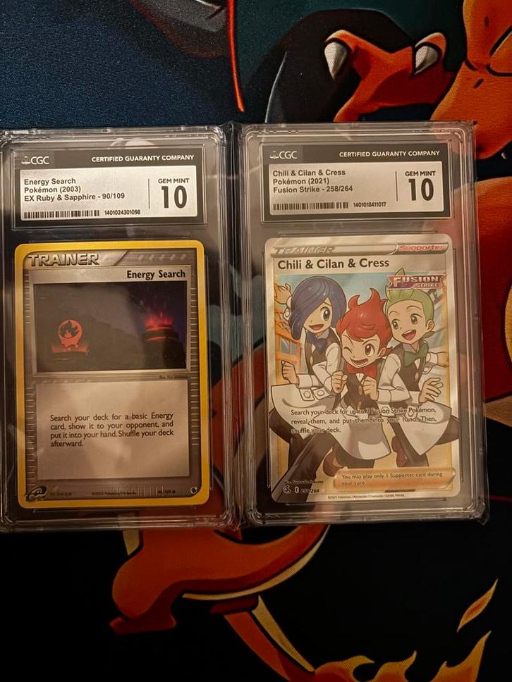 CGC 10 Pokémon Trainer Kaarten - Ruby & Sapphire/Fusion Stri, Hobby en Vrije tijd, Verzamelkaartspellen | Pokémon, Zo goed als nieuw