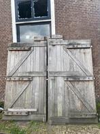 Hardhouten Tuinpoort dubbel, Tuin en Terras, Ophalen, 200 cm of meer, Zo goed als nieuw, 200 cm of meer