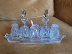 Olie en azijn tafelstel kristal, Ophalen, Glas of Glazen, Gebruikt, Glas