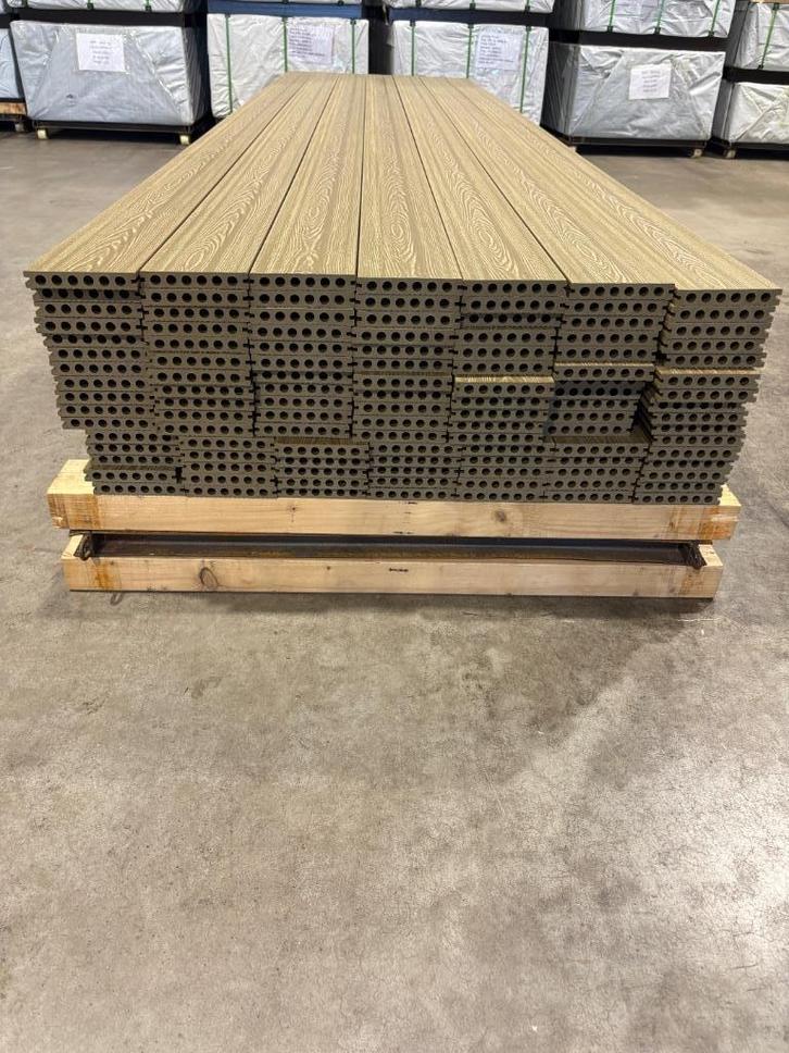 Composiet Vlonderplanken - Light Teak - Scherpe Prijs, Tuin en Terras, Terrasdelen en Vlonders, Nieuw, Composiet, Ophalen