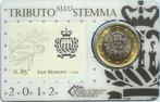 San Marino 1 euro 2012 (coincard incl. € 0,85 zegel), Postzegels en Munten, Munten | Europa | Euromunten, San Marino, 1 euro, Verzenden