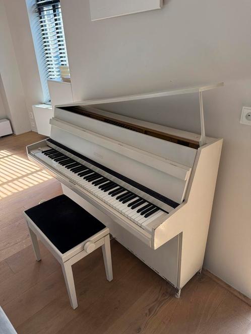 Witte Euterpe Piano met Kruk, Muziek en Instrumenten, Overige Muziek en Instrumenten, Gebruikt, Ophalen