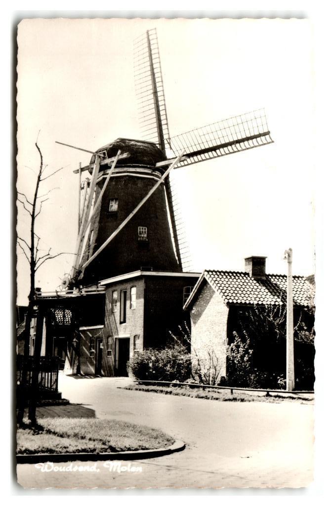 Woudsend, Molen "Het Lam" Lees beschrijving, Verzamelen, Ansichtkaarten | Nederland, Ongelopen, Friesland, 1960 tot 1980, Verzenden