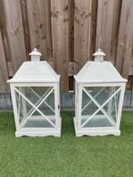 2:grote wit hout glaze lantaarns, Ophalen, Gebruikt, 50 tot 75 cm, Wit