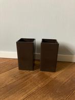 2 mooie bruine vazen, Huis en Inrichting, Woonaccessoires | Vazen, Ophalen, Steen, Gebruikt, Overige kleuren