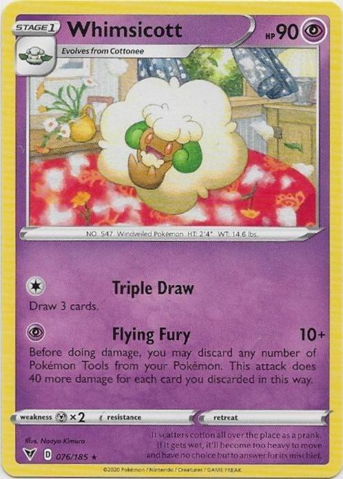 Vivid Voltage,  Whimsicott [rare] 76/185, Hobby en Vrije tijd, Verzamelkaartspellen | Pokémon, Nieuw, Losse kaart, Verzenden
