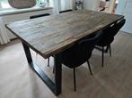 Tafel van Indonesisch boothout, Huis en Inrichting, Tafels | Eettafels, Ophalen, 50 tot 100 cm, Zo goed als nieuw, Vijf personen of meer