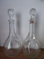 Twee glazen karaffen., Ophalen of Verzenden