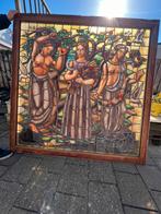 Bijzonder mooi glas in lood raam Henk Asperslagh, Ophalen