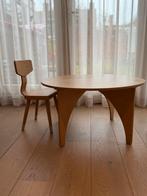 Vintage houten kleuterstoeltje met rond tafeltje, Ophalen, Gebruikt, Tafel(s) en Stoel(en)