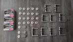 Deurbeslag RVS nickel 12x set + 3x set sluiting douche en wc, Ophalen of Verzenden, Zo goed als nieuw, Rvs, Klink of Kruk