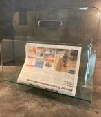 Lectuurbak van glas, Huis en Inrichting, Woonaccessoires | Krantenbakken en Lectuurbakken, Ophalen, Zo goed als nieuw