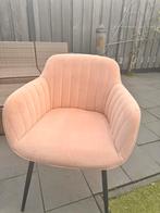 Eetkamerstoelen Kwantum roze velvet 6 stuks, Huis en Inrichting, Stoelen, Ophalen, Overige kleuren, Zo goed als nieuw, Stof