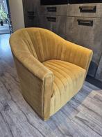 Stoel geel velours / velvet, Ophalen, Overige kleuren, Zo goed als nieuw, Eén