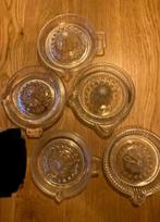 5 verschillende Vintage Glazen Citruspersen, Ophalen of Verzenden