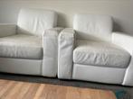 Wit lederen fauteuils, 75 tot 100 cm, Leer, 75 tot 100 cm, Zo goed als nieuw