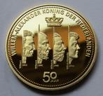 * Prachtige Penning 4 Vorsten Nederland -- Verguld  **PROOF, Postzegels en Munten, Penningen en Medailles, Verzenden, Goud
